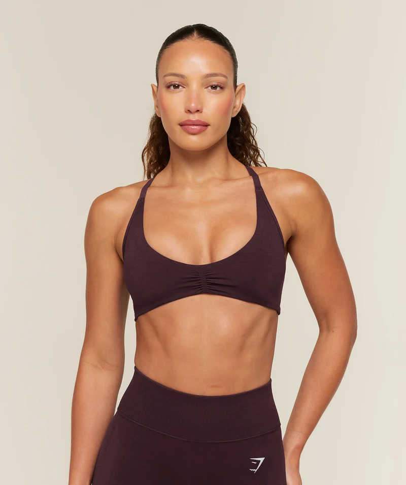 Gymshark Relay Seamless Light Support Sports Bra - Cherry Purple