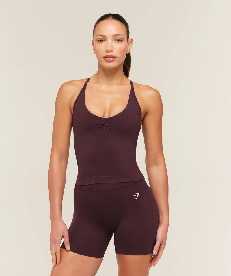 Gymshark Relay Tank with Shelf - Cherry Purple