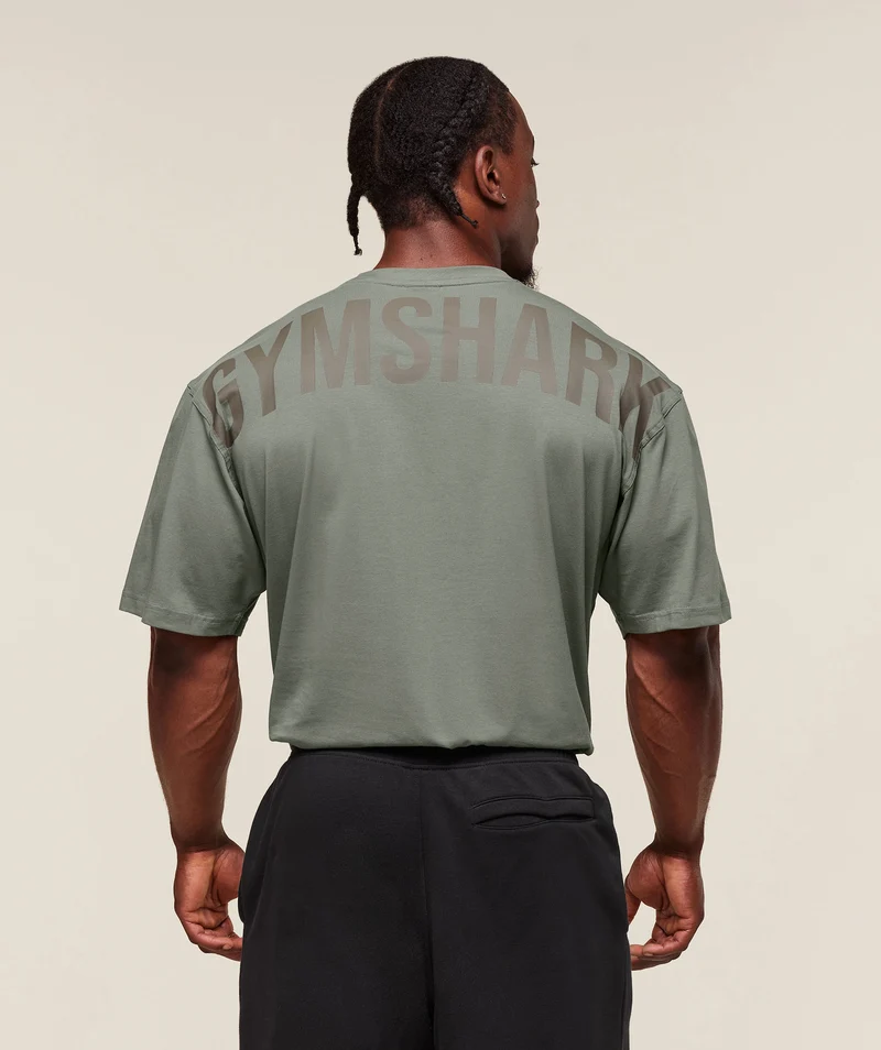 Gymshark Power T-Shirt - Unit Green