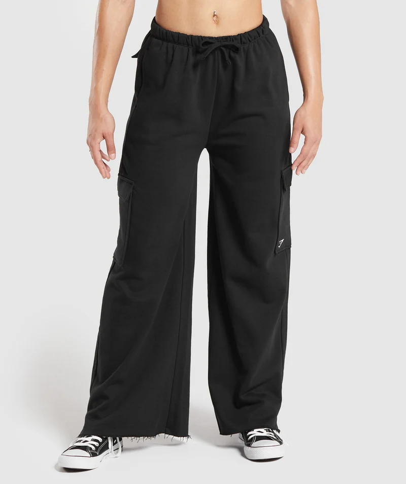 Gymshark Lifting Cargo Cotton Pants - Black