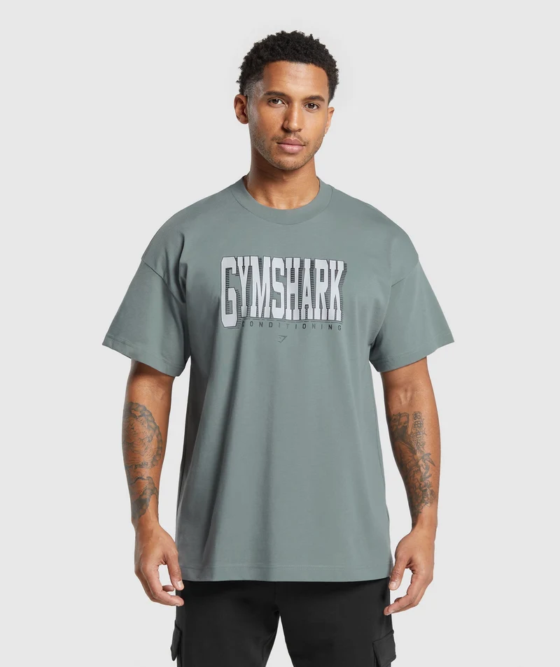 Gymshark Saloon T-Shirt - Cargo Teal