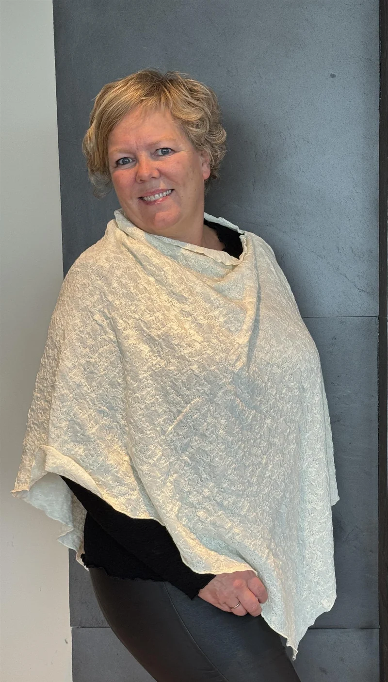Poncho Small i Bubble Merino Ull