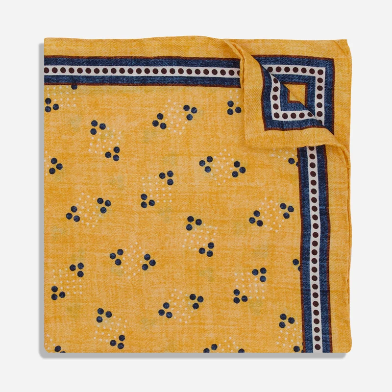 Acero Geo Amber Pocket Square