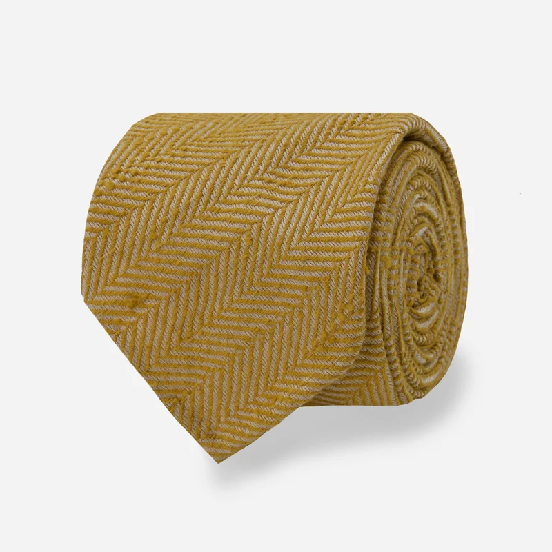 Affinato Herringbone Honey Tie