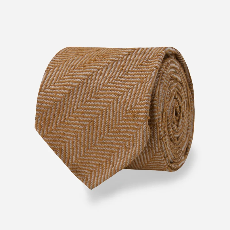 Affinato Herringbone Terracotta Tie