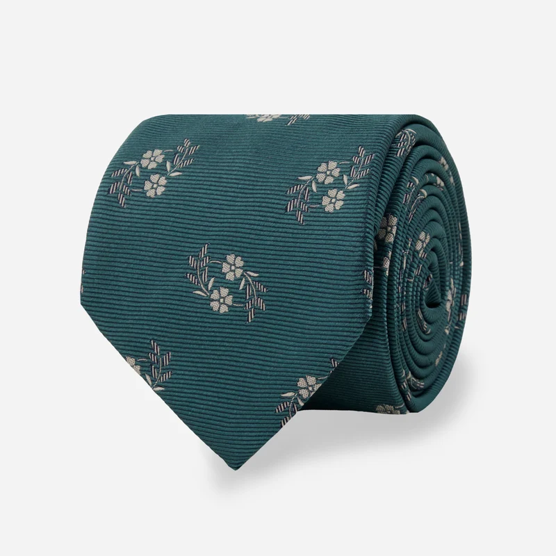 Ferrara Floral Bottle Green Tie