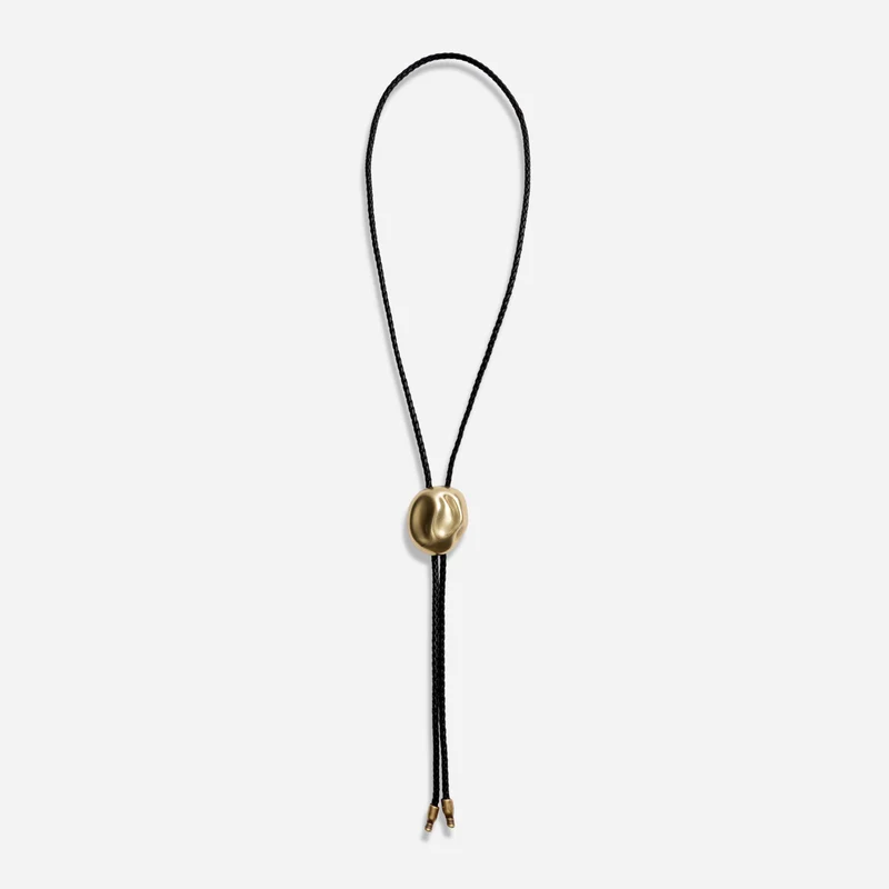 Pebble Bolo Gold Tie