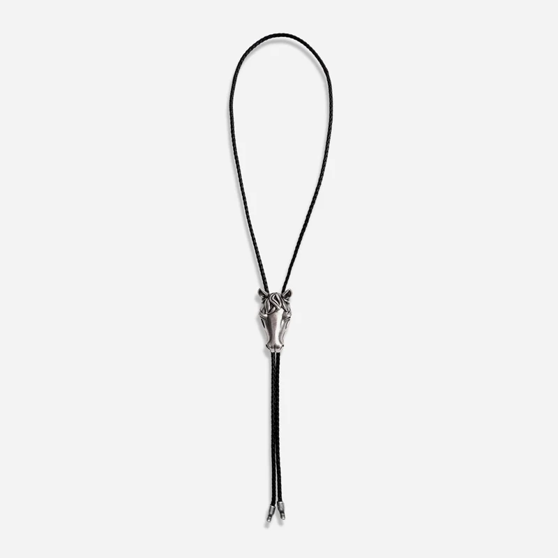 Horse Bolo Silver Tie