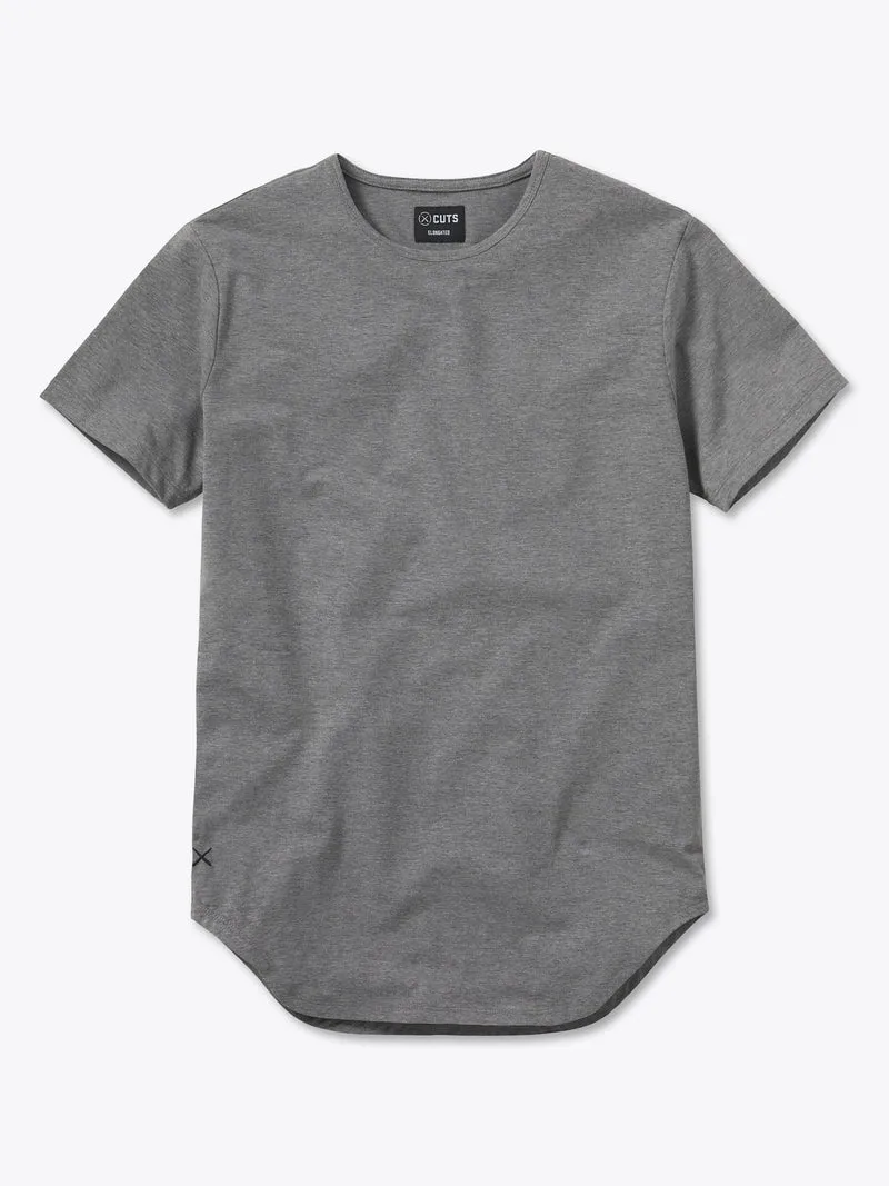 AO Elongated Tee | Heather Grey Signature-fit PYCA Pro®