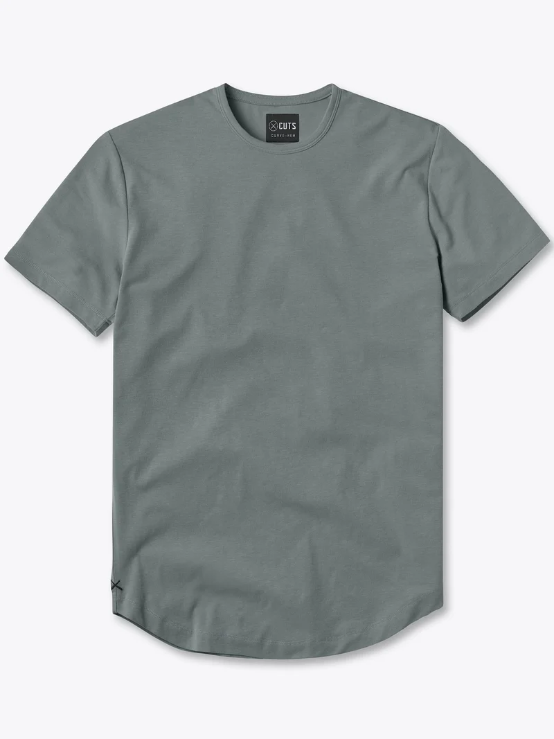 AO Curve-Hem Tee | Sage Signature-fit PYCA Pro®