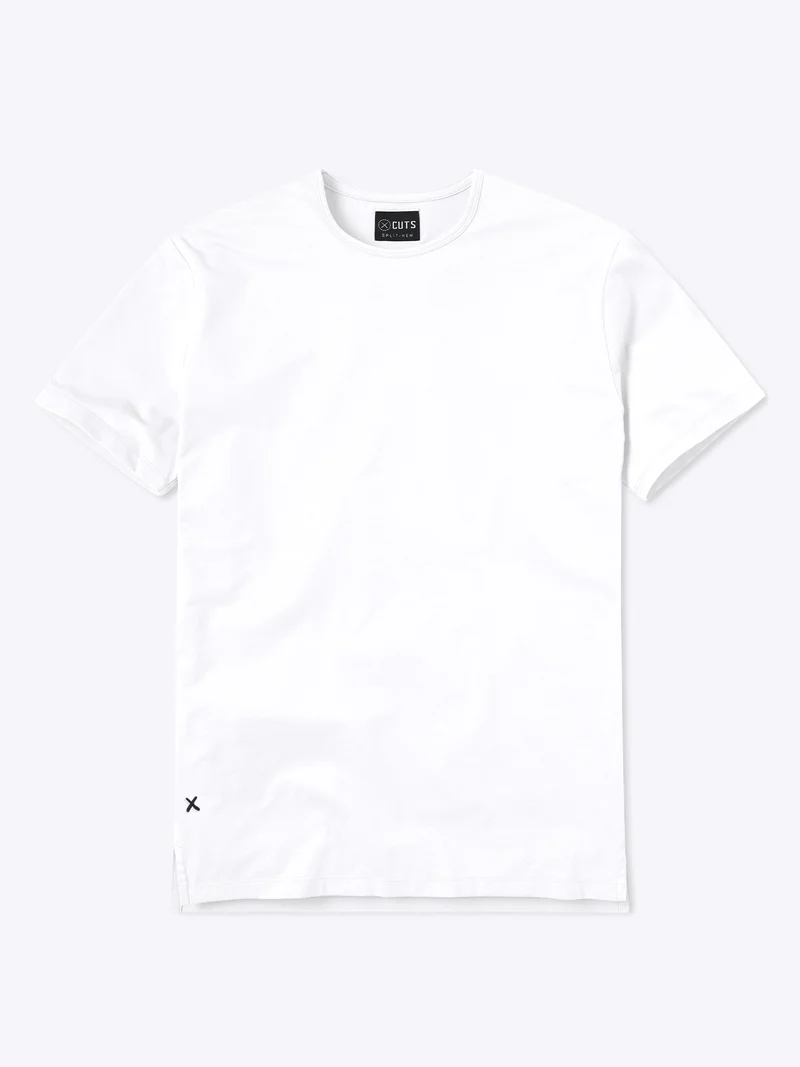 AO Split-Hem Tee | White Signature-fit PYCA Pro®