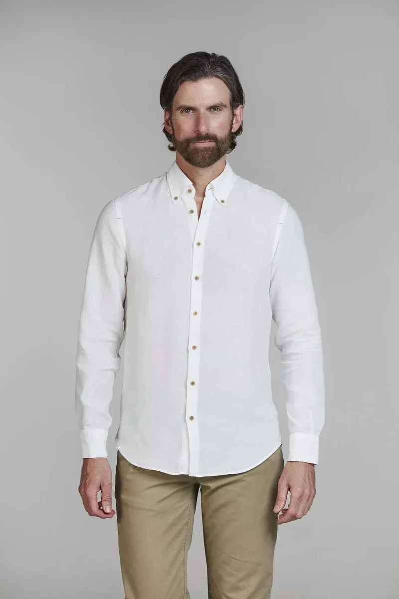 CLASSIC LINEN SHIRT - WHITE 10