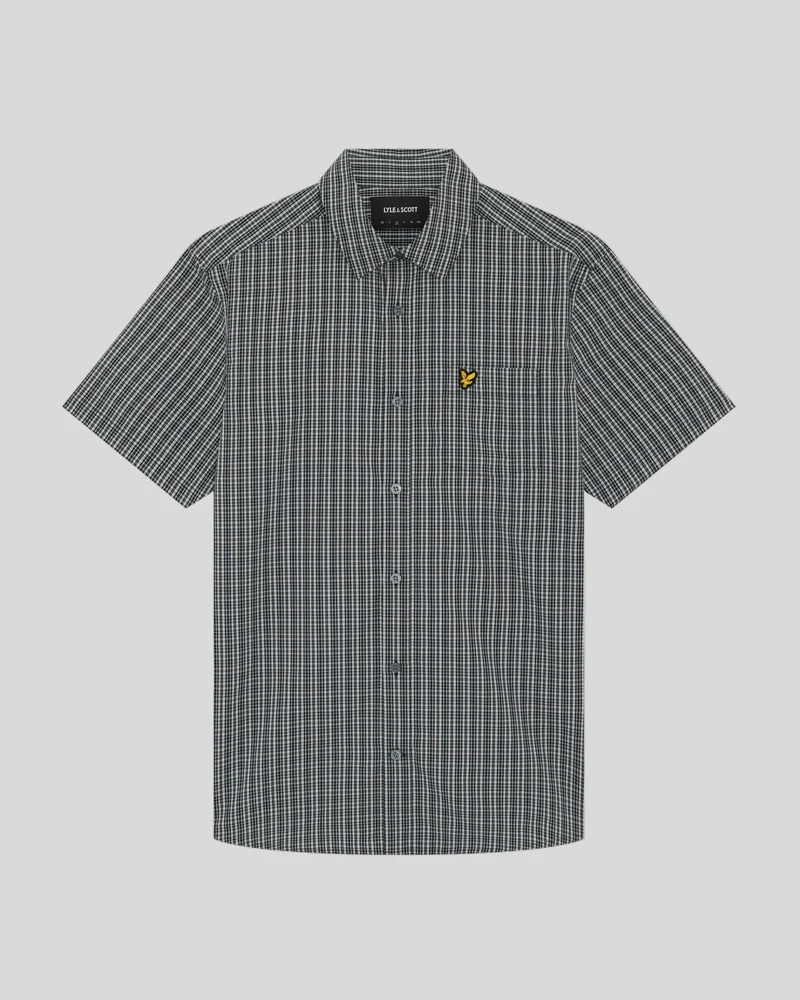 Short Sleeve Grid Check Shirt