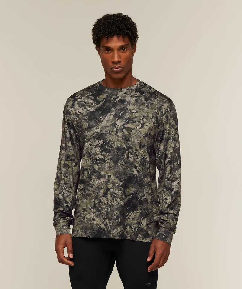 Gymshark Running Elite Long Sleeve T-Shirt - Chalk Beige