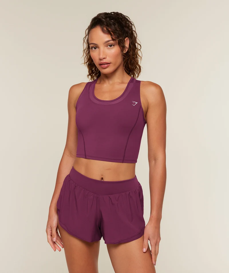 Gymshark Mesh Sleeveless Tank with Shelf - Strength Pink