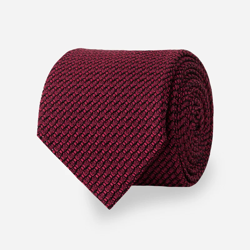 Solid Grenadine Cranberry Tie