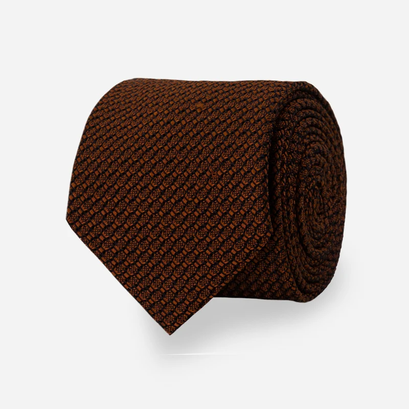 Solid Grenadine Copper Tie