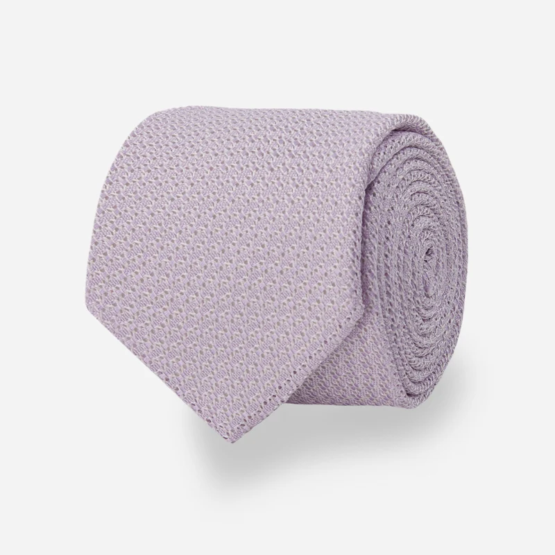 Solid Grenadine Frosted Lilac Tie