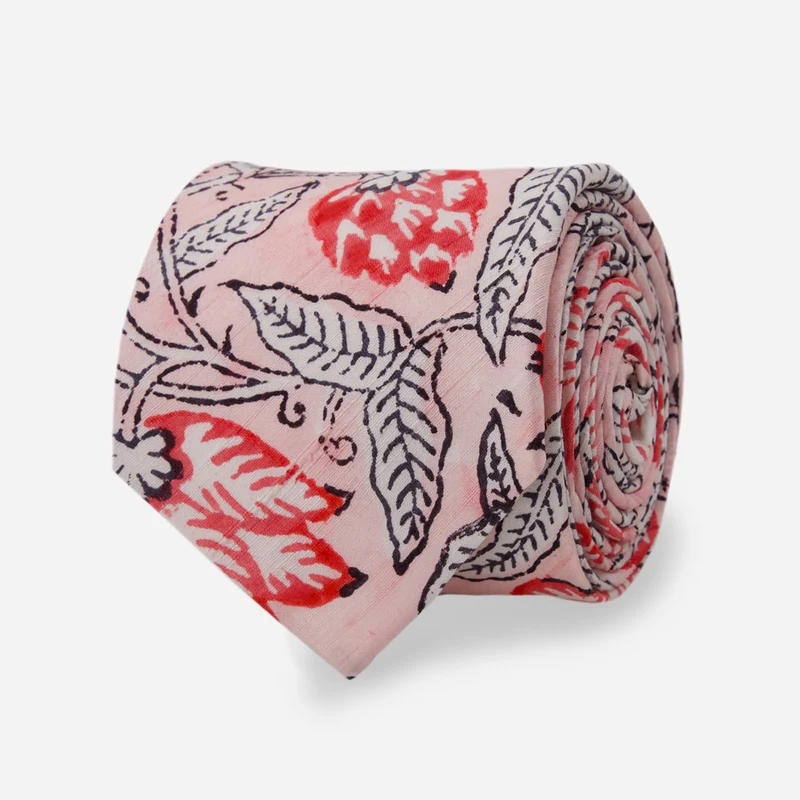 Pink City Floral Pink Tie
