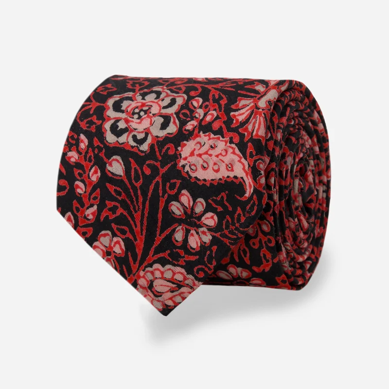 Angoori Paisley Black Tie