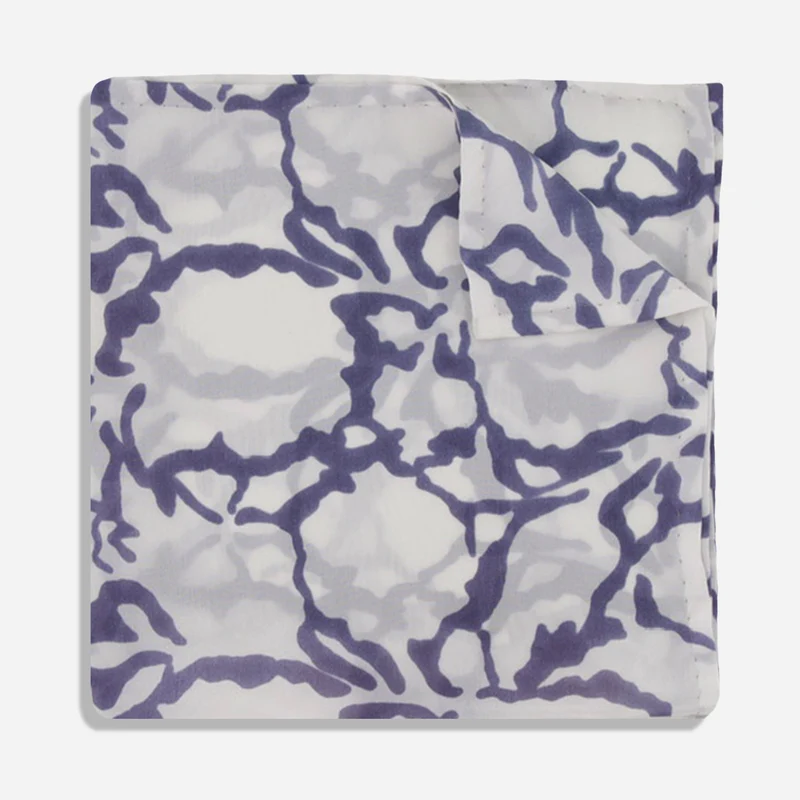 Floral Mosaic Ivory Pocket Square