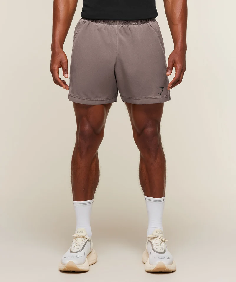 Gymshark Sport Washed Shorts - Soft Brown/Wash