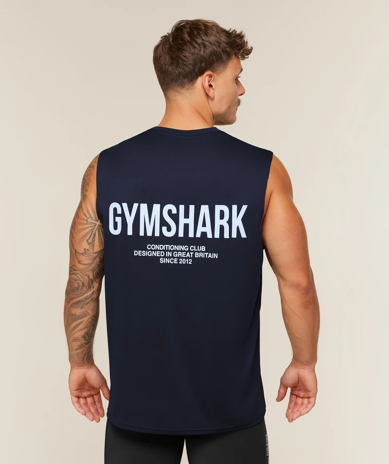 Gymshark Conditioning Club Tank - Heavy Blue/Tranquil Blue