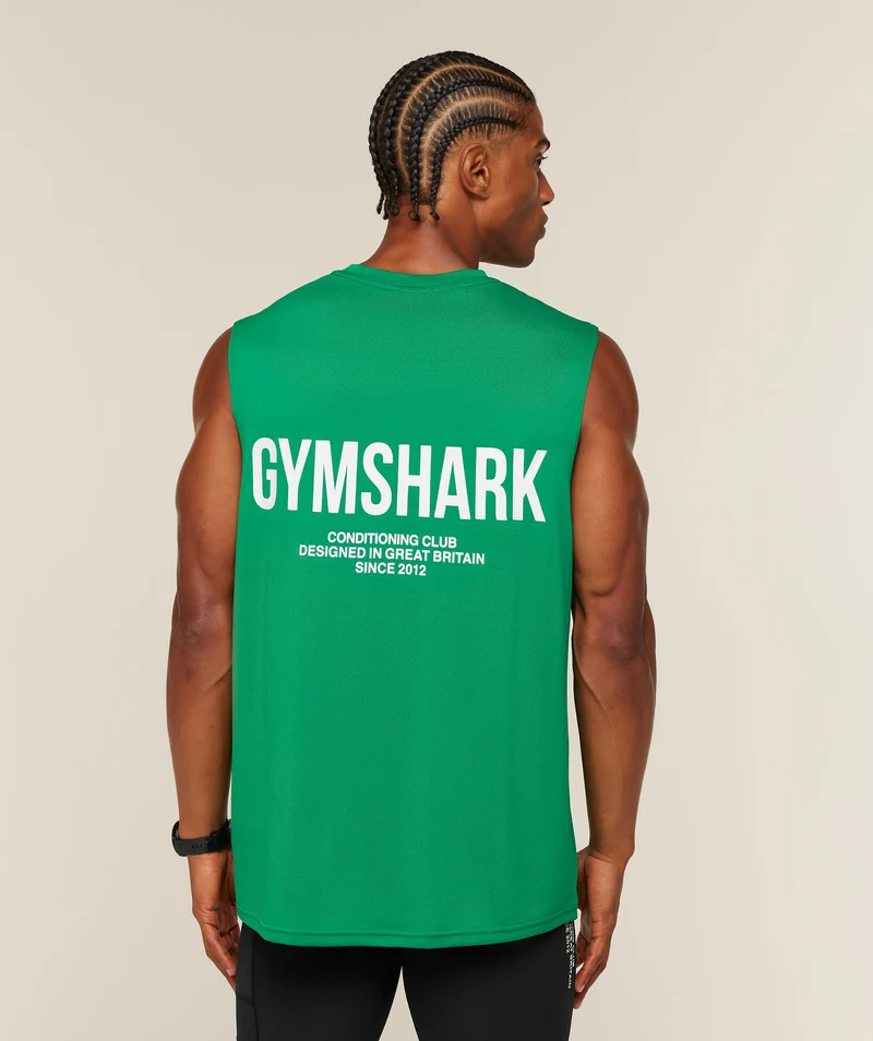 Gymshark Conditioning Club Tank - Track Green/White