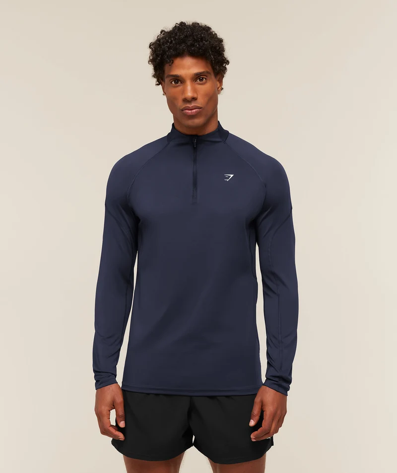 Gymshark Performance 1/4 Zip - Heavy Blue