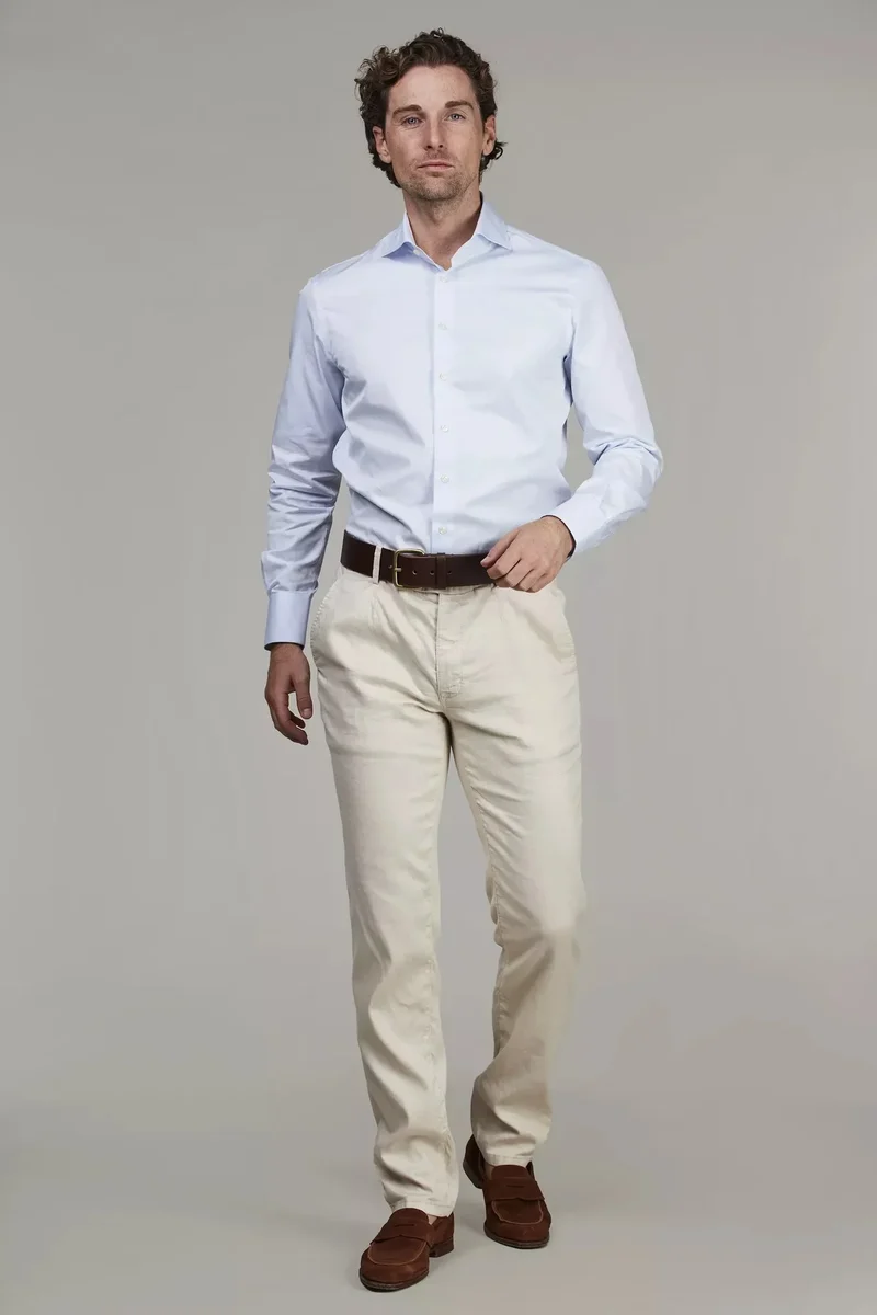 COTTON/LINEN CHINO MIKI STRETCH - IRISH WHITE 12