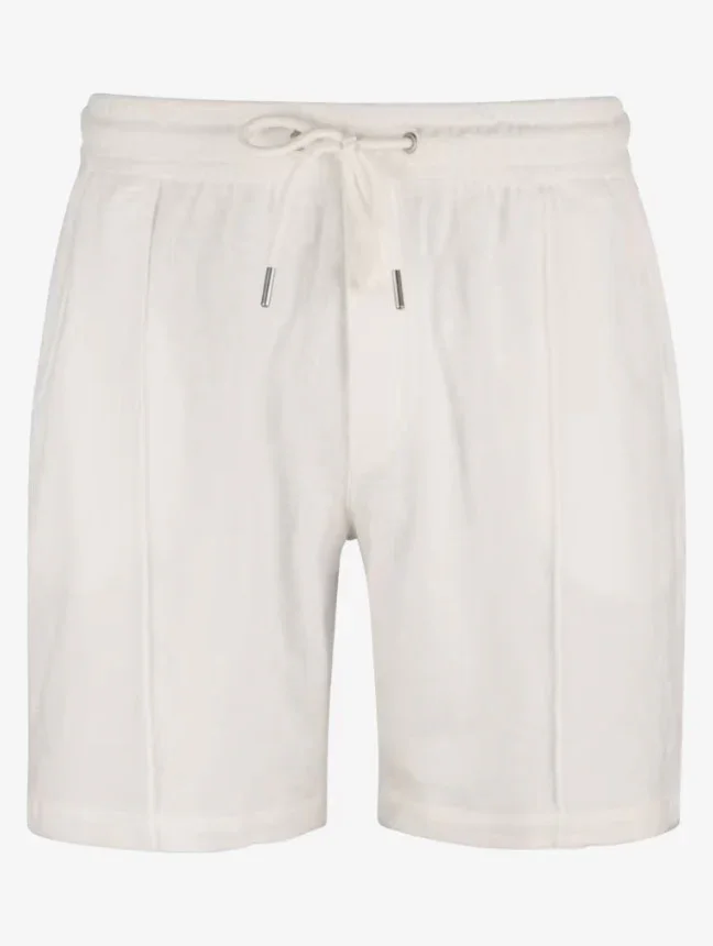 Shorts Pleat Terry Slub Cotton - 000 White