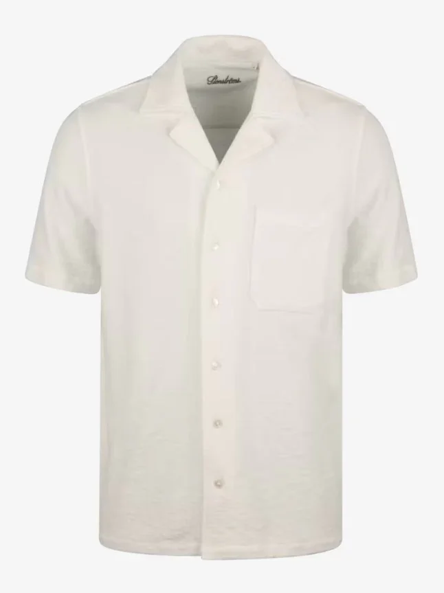 Shirt Resort Collar Terry Slub Cotton - 000 White