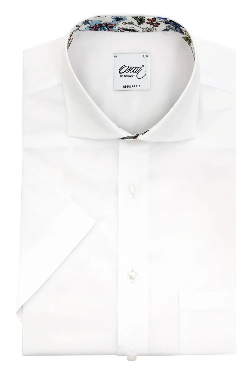Skjorta Oscar of Sweden - 010 PLAIN WHITE