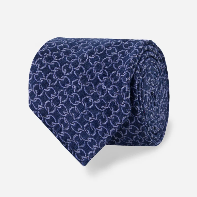 Catania Chain Navy Tie