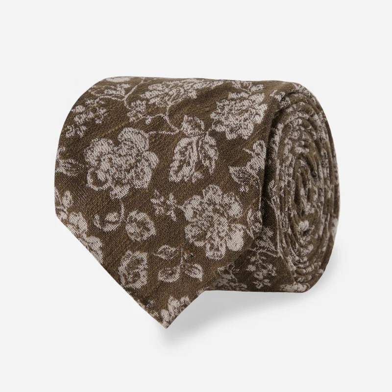 Sanremo Floral Brown Tie