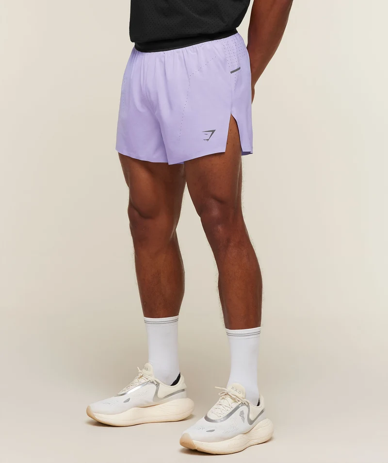 Gymshark Running Elite High Split Race Day Shorts - Pace Purple