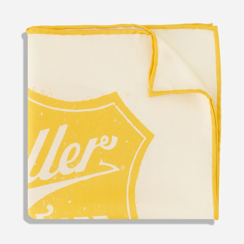The Tie Bar x Miller High Life Vintage The Best Ivory Pocket Square