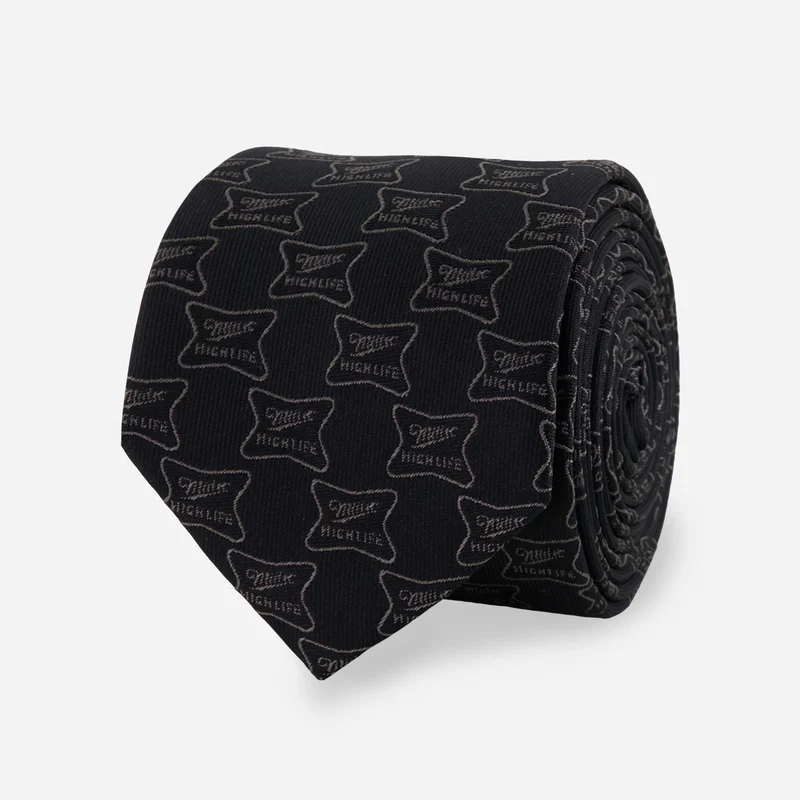 The Tie Bar x Miller High Life Soft Cross Icon Black Tie