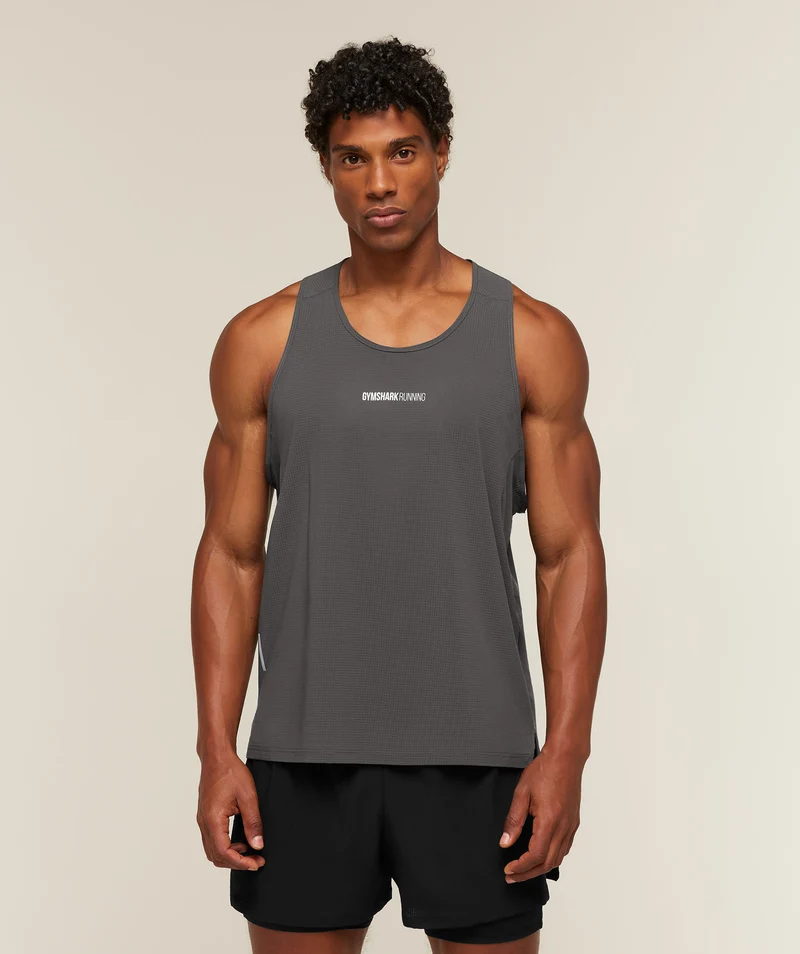 Gymshark Running Tank - Onyx Grey