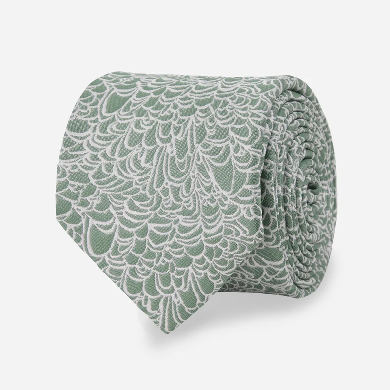 Kelly Ventura x The Tie Bar Bantam Grass Sage Green Tie