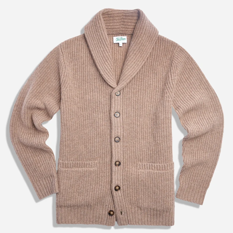 The Merino Heritage Shawl Nutmeg Cardigan