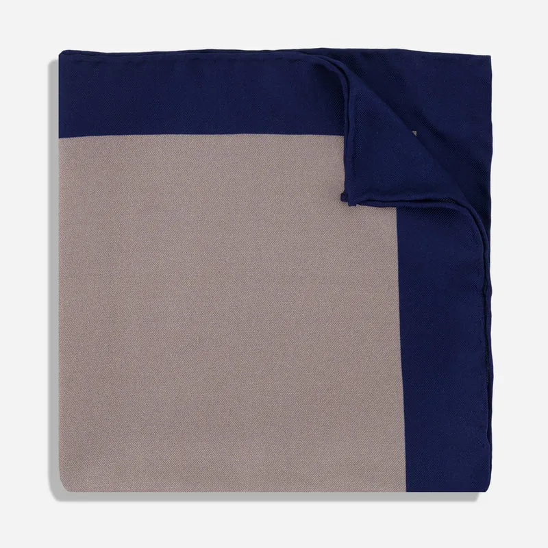 Alma Mater Heritage Stripe Sable Pocket Square