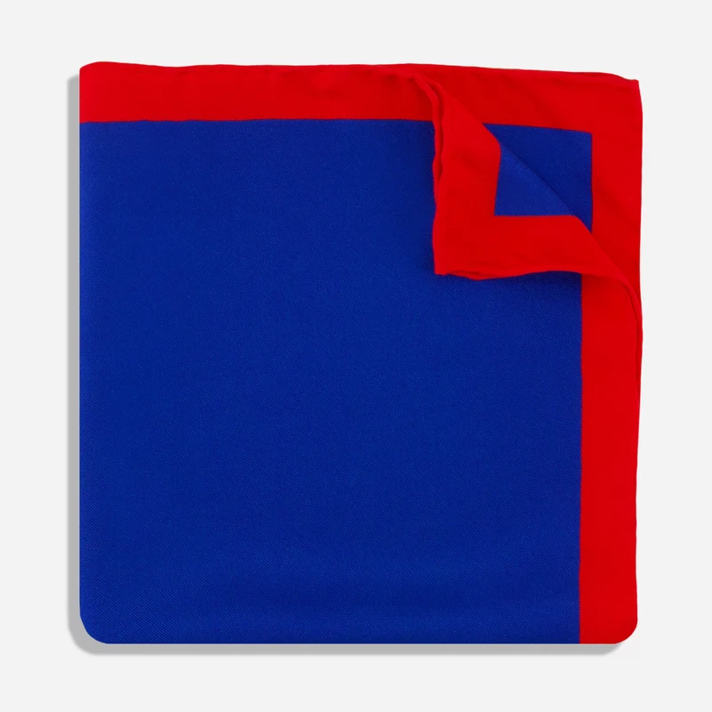 Alma Mater Heritage Hotty Toddy Repp Blue Pocket Square
