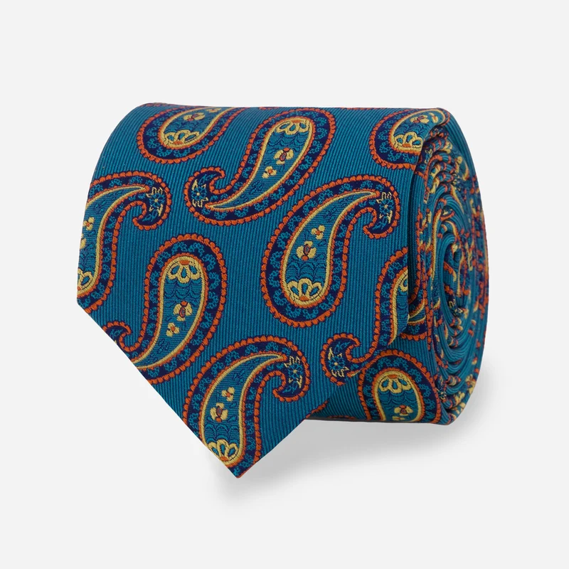 Pullman Paisley Teal Tie