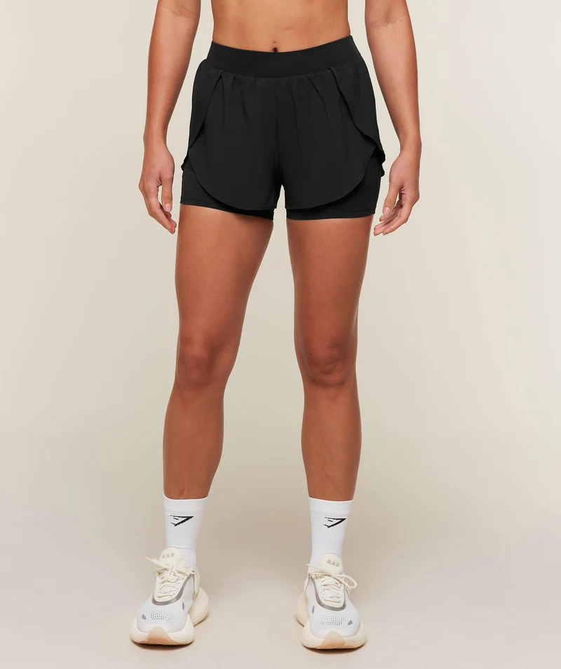 Gymshark Running 2-in-1 Shorts - Black