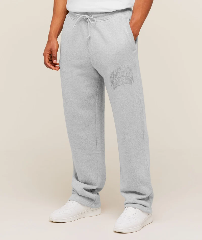 Gymshark GSLC Straight Leg Pants - Soft Grey Marl