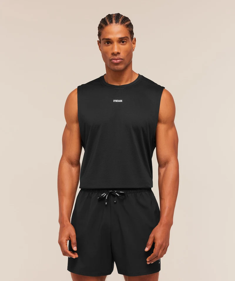 Gymshark Train Cut Off Tank - Black