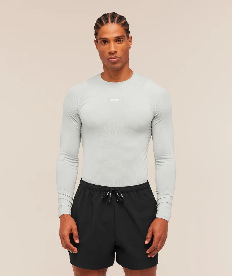 Gymshark Train Long Sleeve T-Shirt - Light Grey