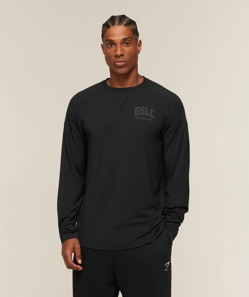 Gymshark GSLC Raglan Long Sleeve T-Shirt - Black