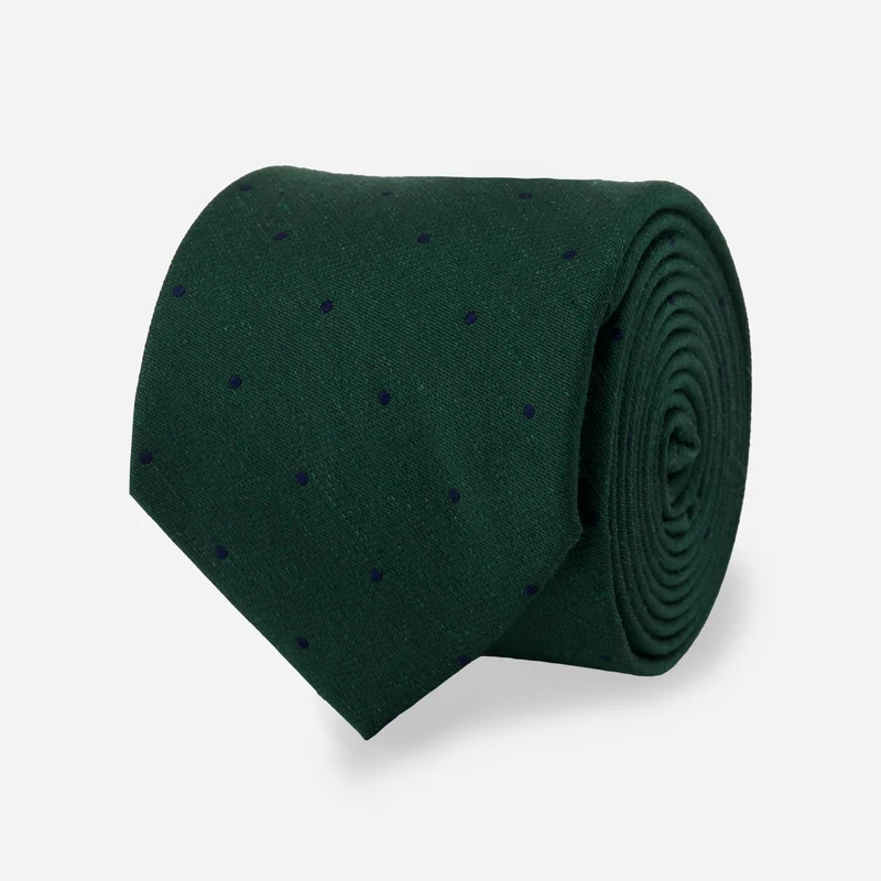 Bulletin Dot Hunter Green Tie